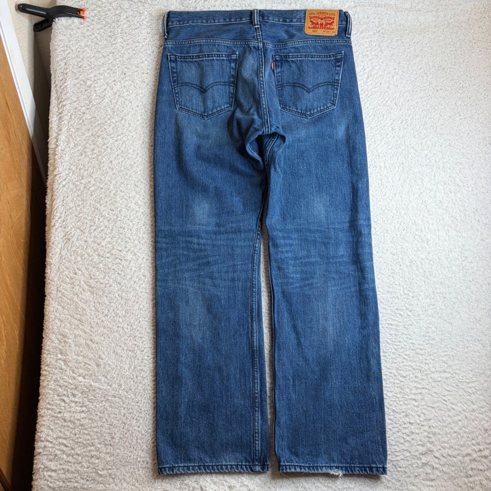 Levis 569 Loose Straight Fit Jeans Mens 34x34 (33) Blue Denim 0120-099-501 Baggy